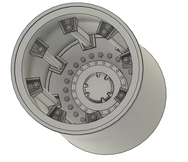 Bộ bánh xe và vành xe địa hình 1:16 in 3D cực chi tiết - Image 6