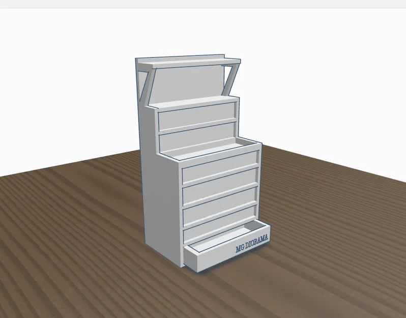 Mô hình bàn làm việc gara (Garage Bench) tùy chỉnh tỷ lệ 1:64, 1:24 - Image 1