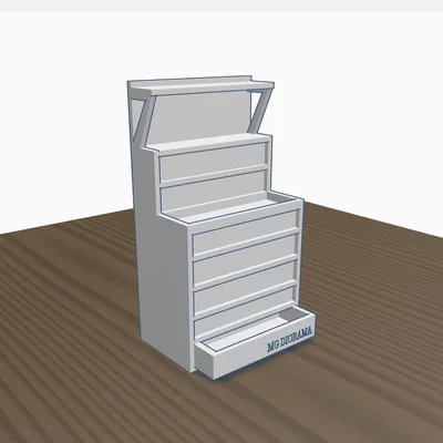 Mô hình bàn làm việc gara (Garage Bench) tùy chỉnh tỷ lệ 1:64, 1:24