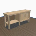 Mô hình bàn làm việc gara (Garage Bench 2) tỉ lệ 1:64 cho sa bàn - Thumbnail 1