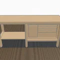 Mô hình bàn làm việc gara (Garage Bench 2) tỉ lệ 1:64 cho sa bàn - Thumbnail 2