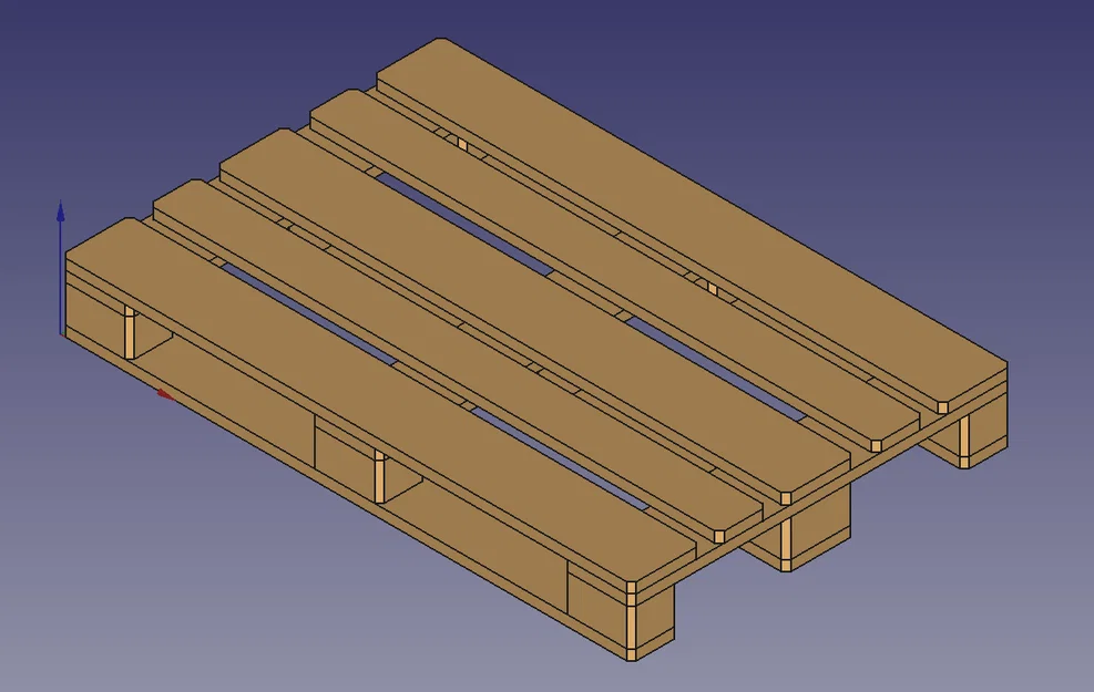 Palet châu Âu (Palet europeo) 120x80 in theo từng phần để lắp ráp - Image 2
