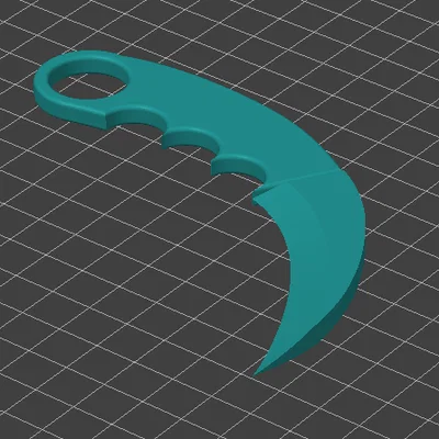 Mô hình dao Karambit 3D - Đồ trang trí cá tính cho bộ sưu tập