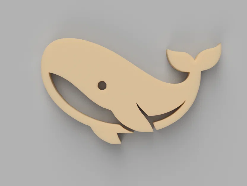 Mô hình chú cá voi Just Whale dễ thương in 3D nhanh chóng - Image 1