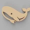 Mô hình chú cá voi Just Whale dễ thương in 3D nhanh chóng - Thumbnail 1