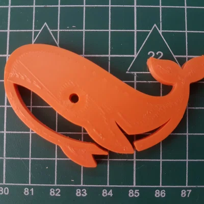 Mô hình chú cá voi Just Whale dễ thương in 3D nhanh chóng