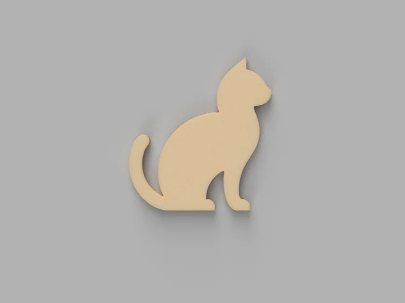 Mô hình chú mèo trang trí (Just Cat) đơn giản, dễ in 3D - Image 1