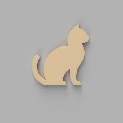 Mô hình chú mèo trang trí (Just Cat) đơn giản, dễ in 3D