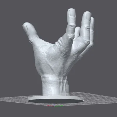Mô hình bàn tay 3D đỡ quả cầu nghệ thuật (Sphere Holder Hand)