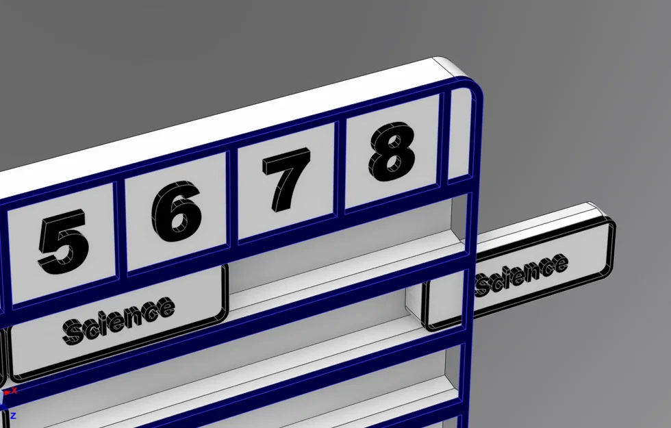 Thời khóa biểu in 3D CZ & ENG – School Schedule với block thay đổi - Image 1