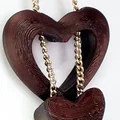 Heart in hearT – Hai trái tim in liền, có rãnh xỏ chain - Thumbnail 3