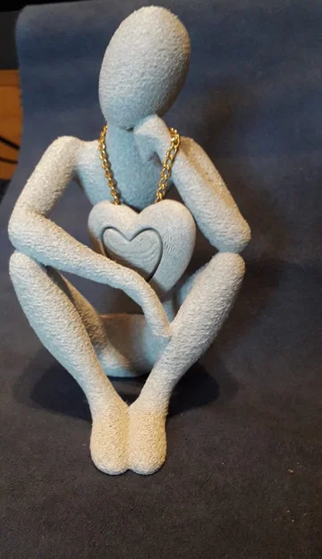 Heart in hearT – Hai trái tim in liền, có rãnh xỏ chain - Image 4