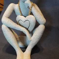 Heart in hearT – Hai trái tim in liền, có rãnh xỏ chain - Thumbnail 4