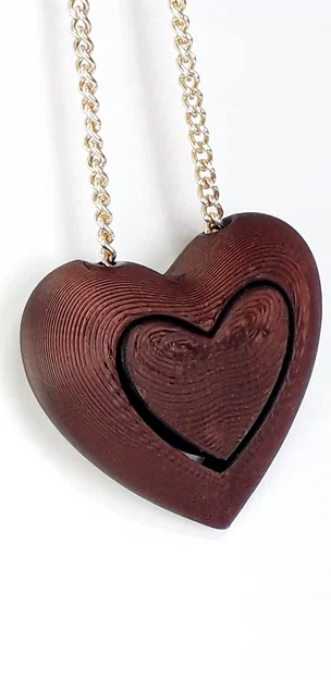 Heart in hearT – Hai trái tim in liền, có rãnh xỏ chain - Image 6