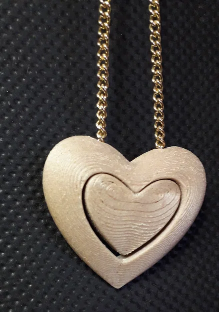 Heart in hearT – Hai trái tim in liền, có rãnh xỏ chain - Image 11