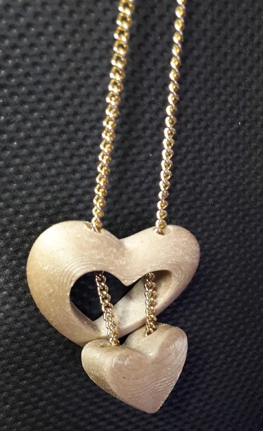 Heart in hearT – Hai trái tim in liền, có rãnh xỏ chain - Image 12