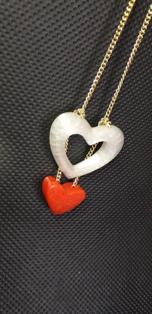 Heart in hearT – Hai trái tim in liền, có rãnh xỏ chain - Image 18