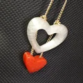 Heart in hearT – Hai trái tim in liền, có rãnh xỏ chain - Thumbnail 18