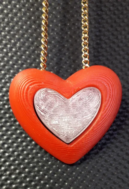 Heart in hearT – Hai trái tim in liền, có rãnh xỏ chain - Image 19