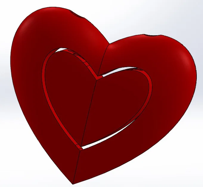 Heart in hearT – Hai trái tim in liền, có rãnh xỏ chain - Image 24