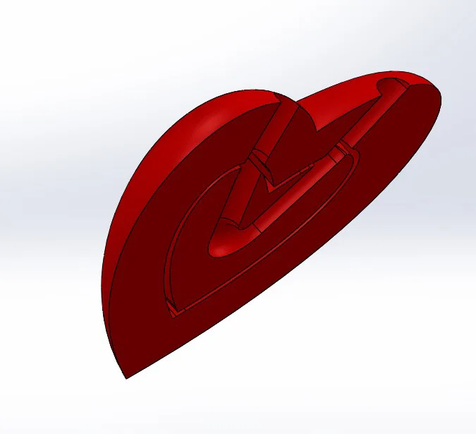 Heart in hearT – Hai trái tim in liền, có rãnh xỏ chain - Image 25