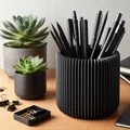 Ống Cắm Bút Gân Hiện Đại (Ribbed) – Modern Design Ribbed Pencil Holder, Pencil Cup - Thumbnail 1