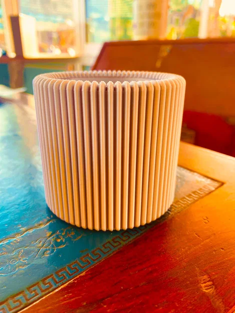 Ống Cắm Bút Gân Hiện Đại (Ribbed) – Modern Design Ribbed Pencil Holder, Pencil Cup - Image 4