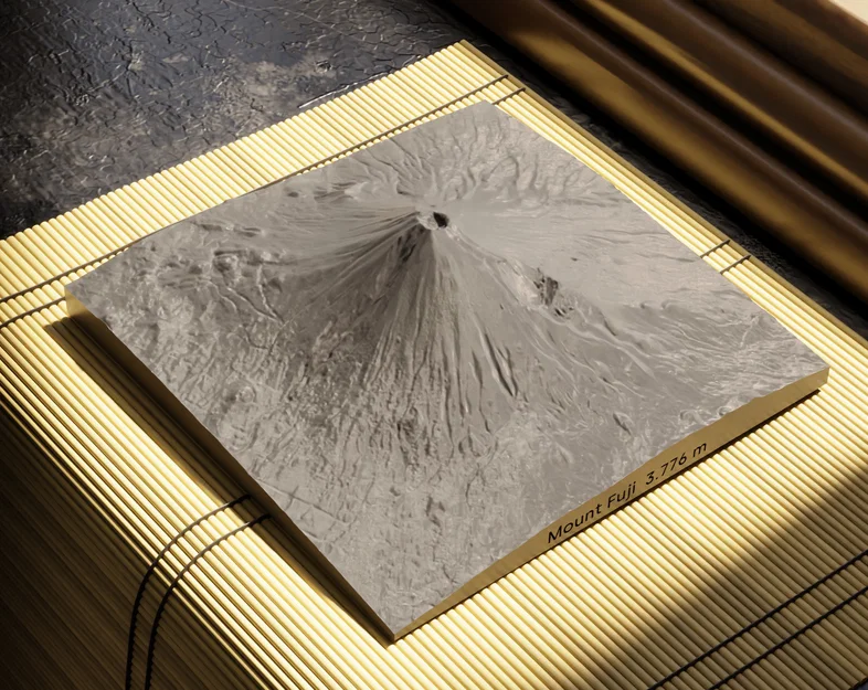 Mô hình địa hình Mount Fuji (Topography Model) - Image 1