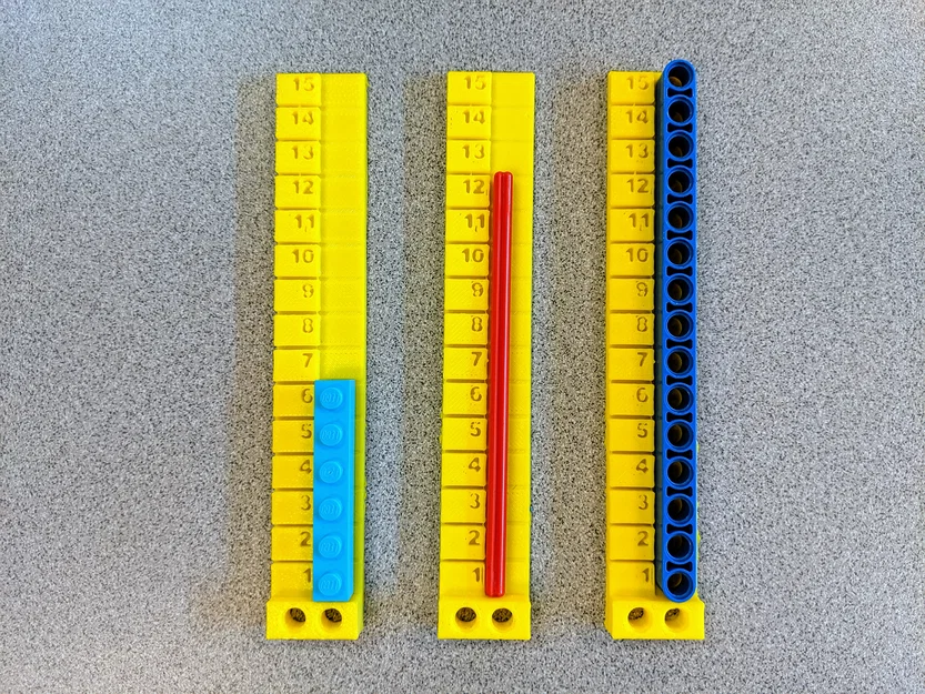 Thước đo chuyên dụng cho mảnh ghép LEGO (Ruler for LEGO) - In 3D - Image 1