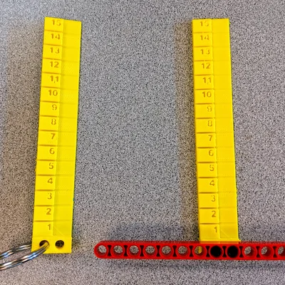 Thước đo chuyên dụng cho mảnh ghép LEGO (Ruler for LEGO) - In 3D