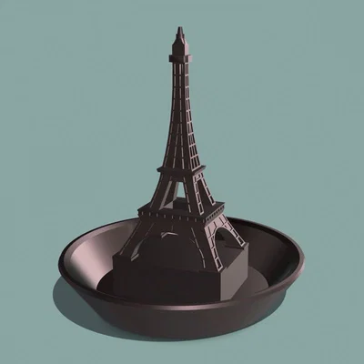 Mô hình khay đựng nhẫn hình tháp Eiffel sang trọng