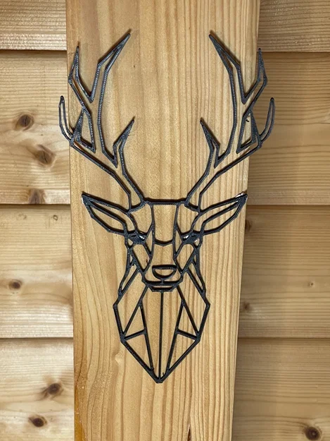 Mô hình đầu hươu Low Poly nghệ thuật in 3D trang trí - Image 1