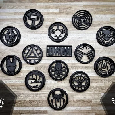 Bộ khuôn cắt bánh quy hình biểu tượng Marvel cực đẹp cho fan 3D