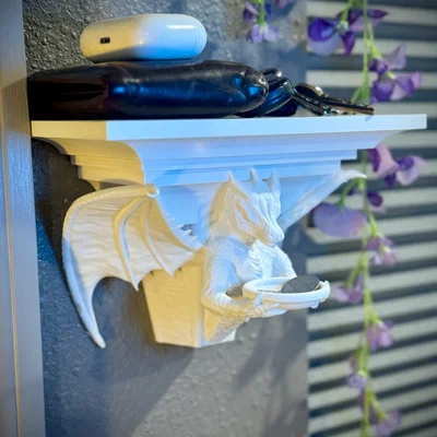 Kệ treo tường hình rồng độc đáo - Mẫu in 3D trang trí tiện ích