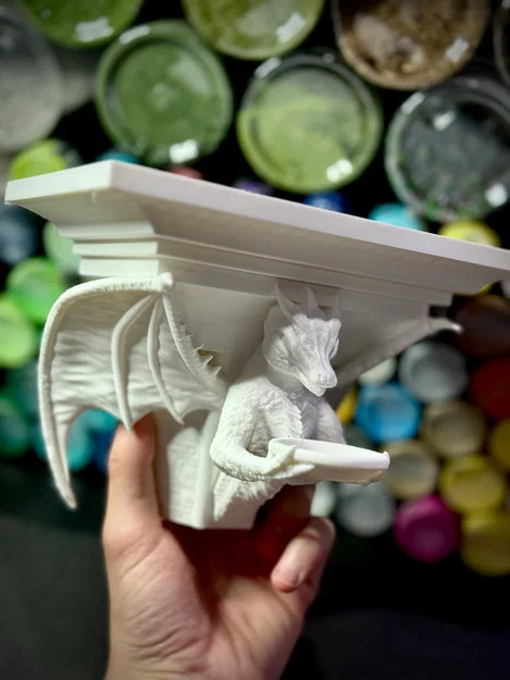 Kệ treo tường hình rồng độc đáo - Mẫu in 3D trang trí tiện ích - Image 3