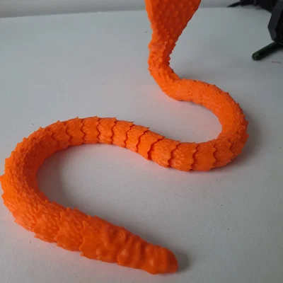 Rắn: Rắn Hổ Mang Articulated (Print-in-Place)
