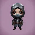 Mô hình Chibi Ninja Girl Dễ Thương - File In 3D Chi Tiết - Thumbnail 6