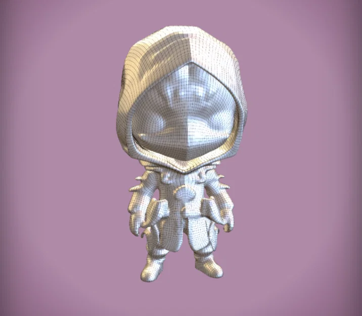 Mô hình Chibi Ninja Girl Dễ Thương - File In 3D Chi Tiết - Image 8