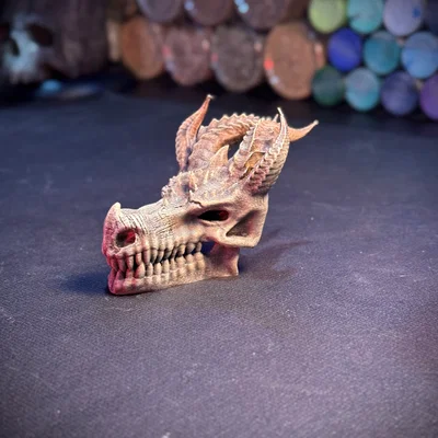 Mô hình hộp sọ rồng cổ đại - Đồ trang trí in 3D cực ngầu