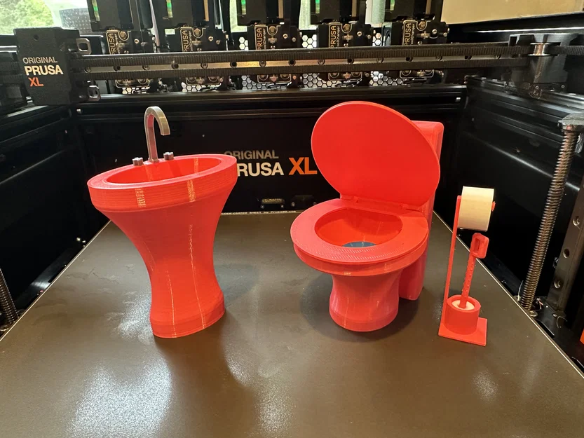 Phòng tắm Barbie tỉ lệ 1/6 (Toilet, Sink) – Nắp & bệ ngồi cải tiến - Image 3