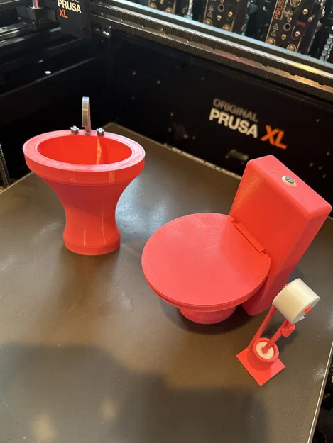 Phòng tắm Barbie tỉ lệ 1/6 (Toilet, Sink) – Nắp & bệ ngồi cải tiến - Image 4