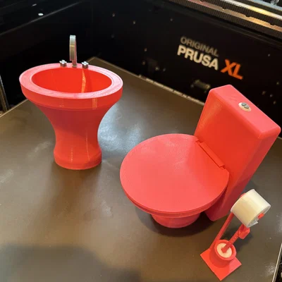 Phòng tắm Barbie tỉ lệ 1/6 (Toilet, Sink) – Nắp & bệ ngồi cải tiến