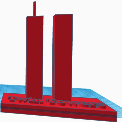 Mô hình kỷ niệm Twin Towers - Thiết kế 3D in dễ dàng không cần support - Image 1