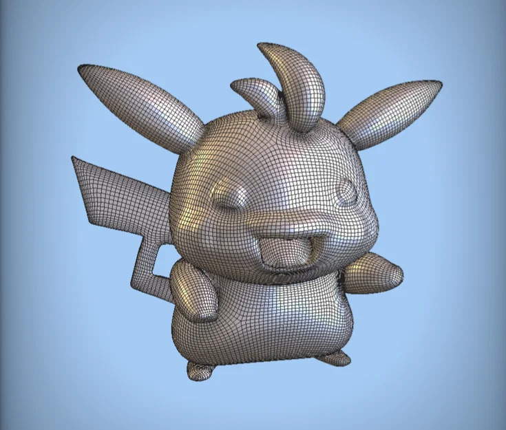 Mô hình 3D Pikachu vui vẻ: File in STL cho người hâm mộ Pokémon - Image 6