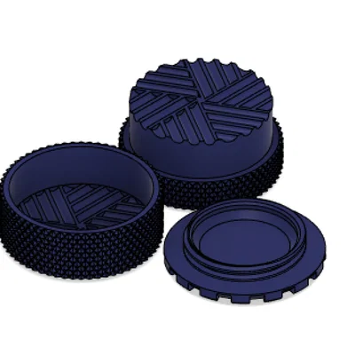 Bộ dụng cụ nghiền thảo mộc tích hợp hộp chứa 3D