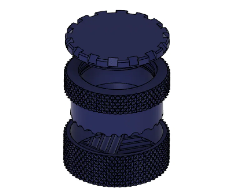 Bộ dụng cụ nghiền thảo mộc tích hợp hộp chứa 3D - Image 2