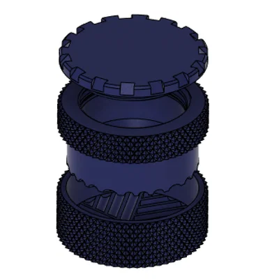 Bộ dụng cụ nghiền thảo mộc tích hợp hộp chứa 3D