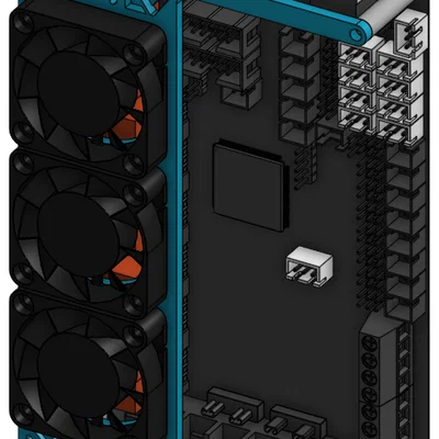Ốp gió quạt driver cho BigTreeTech Octopus (NonBranded/Voron/ZeroG/LulzBot)