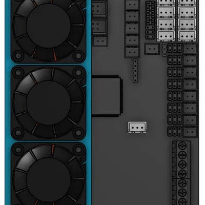 Ốp gió quạt driver cho BigTreeTech Octopus (NonBranded/Voron/ZeroG/LulzBot)