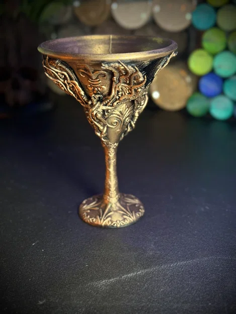 Mô hình 3D chiếc Cốc Thiên Thần Rồng phong cách Gothic độc đáo - Image 2